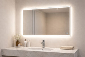 Espelho com botão touch como funciona e quando escolher